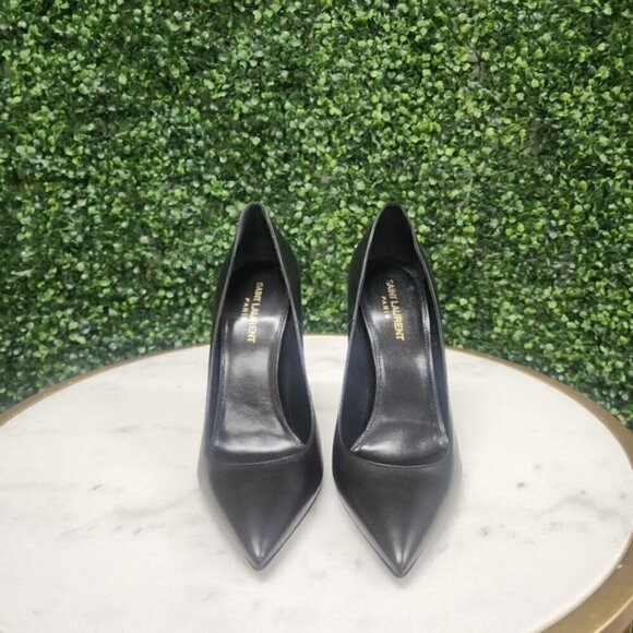 YSL Saint Laurent OPYUM PUMPS LEATHER 110 Heel Gold Rare - Picture 8 of 12